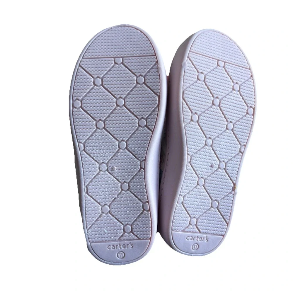 Carter's Nettie Toddler Shoes Slip On Words White Size 11 Kids‎ Comfortable